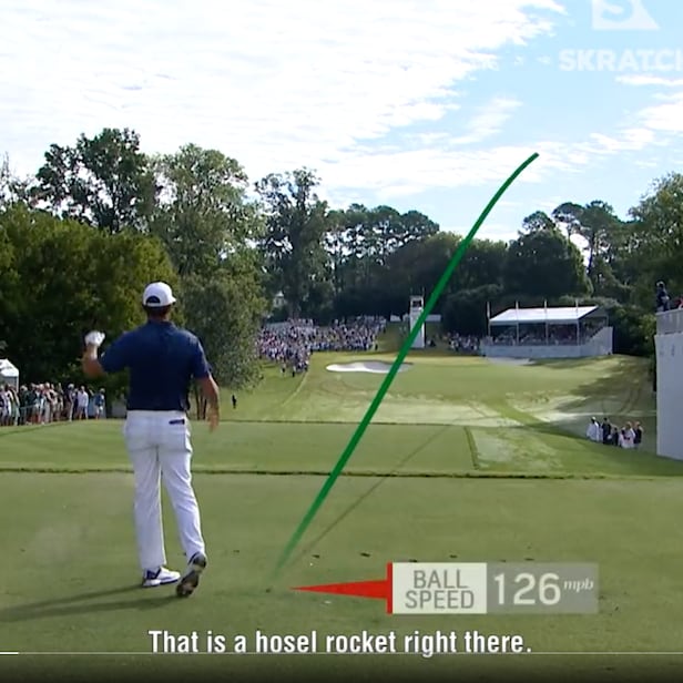 Presidents Cup 2022 Scottie Scheffler hit a shank off the face of the